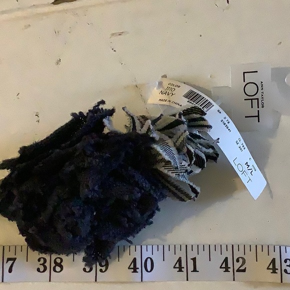 Loft Ann Taylor 90s y2k chain belt new navy silver - Picture 3 of 3